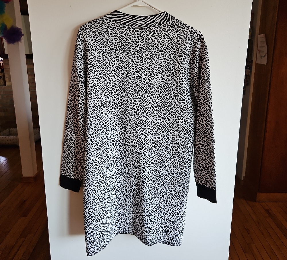 Animal Leopard Zebra Print Open Cardigan NWT - Picture 4 of 4
